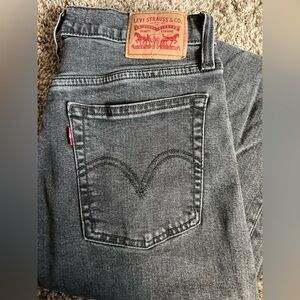 Levi's Wedgie Black Straight Leg Jeans